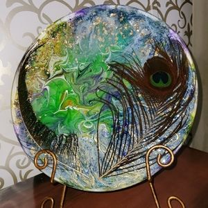 Peacock resin art